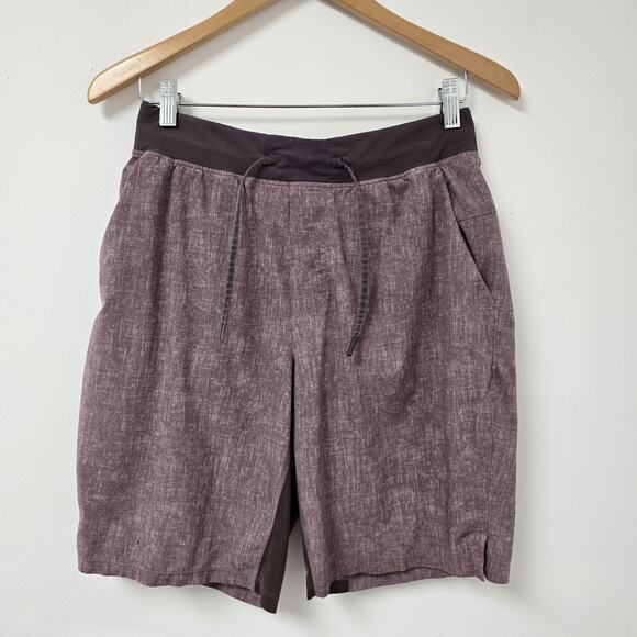 Lululemon Shorts Mens S T.H.E. Liner Sunbleached Cherry Cola Stretch Athletic 9" - Picture 1 of 9
